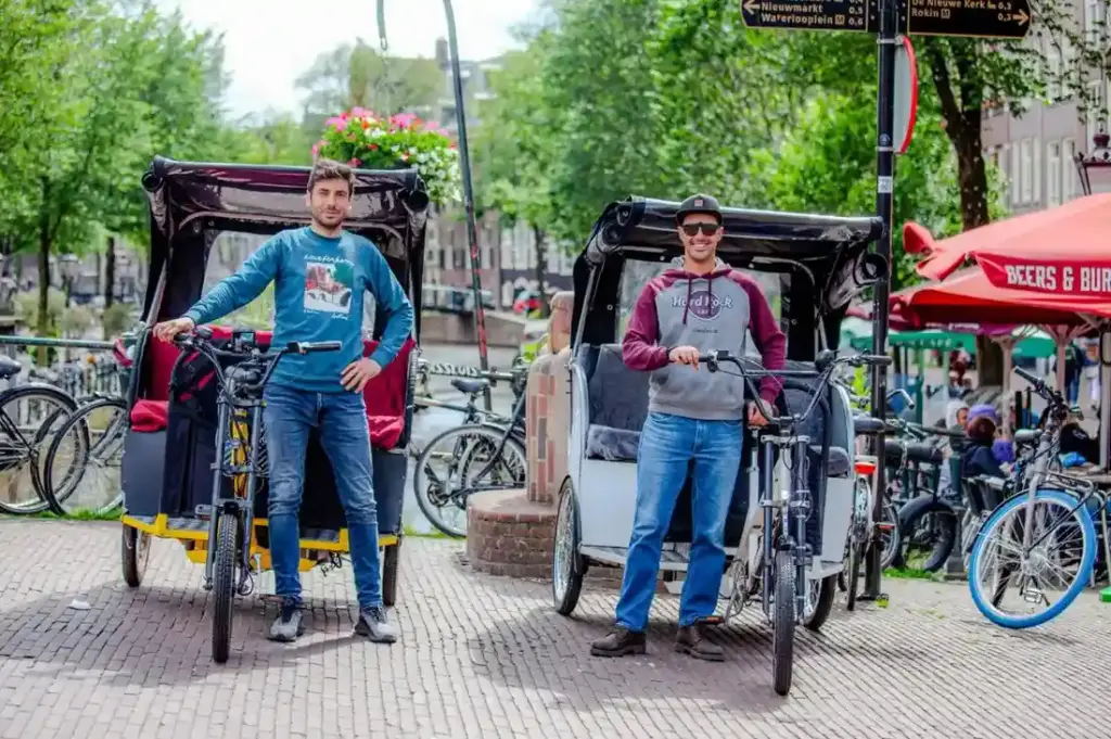 duth Rickshaw Drivers in Amsterdam 